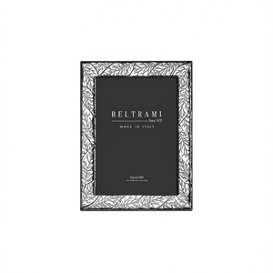 Beltrami Silver Plated Photo <b>Frame</b> with 1 Color Embossing <b>Printing</b> Durable Rectangle Wood Structure Made in Italy Argento 999 - Product Image 2