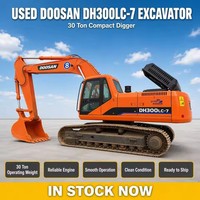 Excavatrice sur chenilles hydraulique lourde de 30 tonnes DH300LC, moteur DE08TIS, équipement de construction d'occasion, durable
