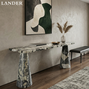 Lander Store Table console <span class=keywords><strong>Picasso</strong></span> en marbre blanc pour la maison et l'hôtel Meubles de salon Table console en marbre - Product Image 2