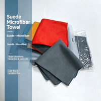 Serviette en microfibre suédée double face 30x40cm 400GSM, tissu polaire suédé, sans rayures, absorbante, pour l'entretien automobile, Mikrofiberklut