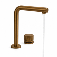 Robinet de lavabo sur comptoir AMAXO en bronze antique, à poignée unique, avec cartouche en céramique, idéal pour les salles de bain