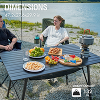 Table pliante légère et portable en gros, couleur personnalisée, pour camping en extérieur, salle de bain, cuisine, petit mobilier d'extérieur