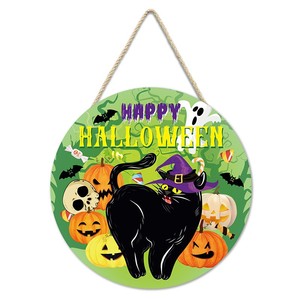 Joyeux Halloween Citrouille Décoration Murale Halloween Bienvenue En Bois En Plein Air Liste Intérieur Maison Hantée Cour Décoration - Product Image 2