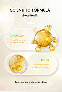 Masque capillaire hydratant et lissant au collagène en sachet, enrichi en vitamines E/D/85/86 pour la réparation des <span class=keywords><strong>cheveux</strong></span> abîmés par la permanente et la coloration - Product Image 3