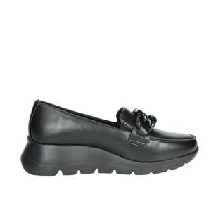 Mocassins pour femmes Cinzia Soft CI2034 en cuir noir, chaussures confortables à plateforme - Product Image 3