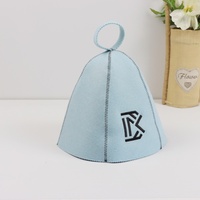Topi Sauna Wol Murni Biru Langit yang Menyebutkan Apa yang Penting dan Biarkan Uap Menangani Sisa Kebutuhan