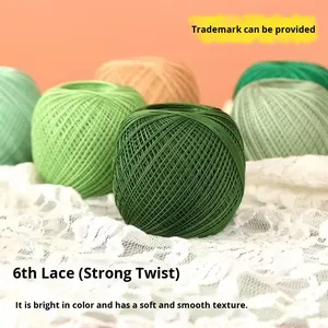 Chất Lượng Cao Màu Sắc Khác Nhau Ren Sợi 100% Bông Chủ Đề Crochet DIY Tay Đan Sợi - Product Image 4