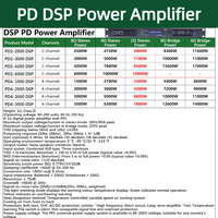 Amplificateur audio professionnel Paulkitson PD435DSP 4 canaux 2 4x7800W 1U classe D DSP haute résolution en métal
