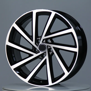 Ruedas forjadas en caliente Flrocky 5x100 Precio al por mayor 17 pulgadas 7.5J Llantas de aleación Black Glossy Machine Face para VW Golf Polo R TI <span class=keywords><strong>BMW</strong></span> X5 - Product Image 4