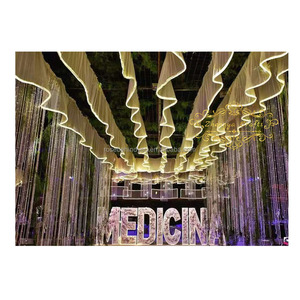 Cortinas de Tela en Forma de S para Decoración de <span class=keywords><strong>Bodas</strong></span> de Fantasía, Cortinas de Gasa con Forma de S, Cortinas Colgantes de Techo con Luces LED - Product Image 6