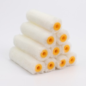 แปรงลูกกลิ้งขนาดเล็กทำจากด้ายฝ้ายสีขาวบริสุทธิ์ หัวกลม 4 นิ้ว สำหรับทาสี ตัดขอบ ใช้ในงาน DIY - Product Image 1