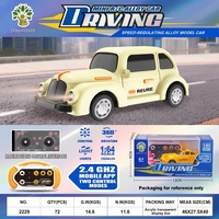 Voiture RC en alliage 1:64, mini, avec commande tactile/joystick/application, portée de contrôle de 30 m, son et lumière, 2 vitesses, course multijoueur
