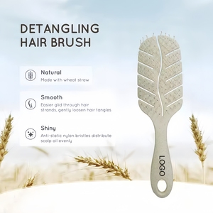 Cepillo y Peine para <span class=keywords><strong>Cabello</strong></span> de Nailon con Logotipo Personalizado, 100% Ecológico, Desenreda Fácilmente el <span class=keywords><strong>Cabello</strong></span> Rizado y Lacio - Product Image 3