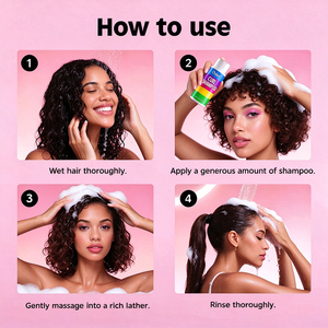 Shampooing hydratant sans sulfate pour cheveux bouclés, marque privée, pour cheveux crépus et bouclés, shampooing définissant les boucles - Product Image 6