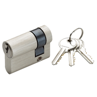 Cylindre de Porte à Mortaiser Haute Sécurité Euro Classique Double Entrée, Modèle Turc en Laiton