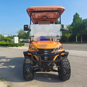 รถกอล์ฟไฟฟ้าแบบตัวถังกว้าง 3-4 ที่นั่ง ไฟ LED ระยะทาง 90 กม. สำหรับเที่ยวชมสถานที่สำคัญ ท่องเที่ยวชมวิว แบตเตอรี่ลิเธียม - Product Image 1