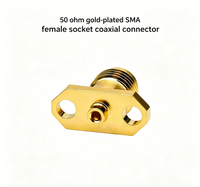 Connecteur RF femelle S MA à 2 trous avec bride S MA-KFB1C, adapté pour câble semi-rigide 045, 50 Ohm, faible rapport de standing wave