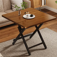 Table de bar pliante en bois et métal à quatre pieds, design moderne, écologique, concis, pour petit appartement, vente chaude
