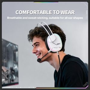 ONIKUMA X91 game headset, wired earphone, RGB LED light effect with microphone, suitable for <b>PC</b>/PS5/games - Product Image 6