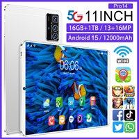 Pro 14 11 Inch Ring Phablet 16GB+1TB 108MP 8000mAh 5G Wi-Fi Dual SIM+TF Mobile Multibahasa Global Premiere Android 15 Tablet