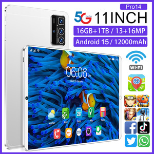 Tablet <span class=keywords><strong>Pro</strong></span> 14 de 11 Pulgadas, 16GB+1TB, 108MP, 8000mAh, 5G, Wi-Fi, Doble SIM+TF, Multilingüe, Lanzamiento Global, Android 15 - Product Image 3
