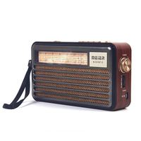 Usine Meier M-521Bt-S By-s Portatil Vintage Lampe de lecture rechargeable Lampe de poche Usb Multibande AM Fm Solares Panneau Radio solaire
