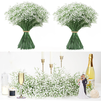 Tige de Gypsophile Artificielle Blanche, Petite Branche de Fleur Artificielle pour Bouquet de Mariage et Remplissage de Vase, Vente en Gros