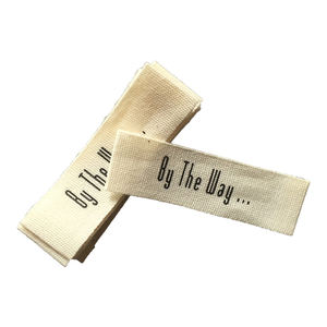 Custom Neck <strong>Label</strong> Tag Twill <strong>Fabric</strong> Washable Natural Kids <strong>Label</strong> for Garment - Product Image 3