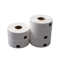 Étiquette d'usine marque noire taille continue logo personnalisable rouleaux d'étiquettes autocollantes de codes à barres thermiques directs
