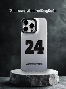Cover per Telefono Personalizzata con Numero Portafortuna, Design Fai-da-Te, Dipinta UV, <span class=keywords><strong>Foto</strong></span> Data, 1 Pezzo, Personalizzazione Colore Argento, IMD TPU per 17/16/15/14 - Product Image 4
