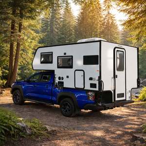 Caravana deslizable Manley para baño, caravana deslizable para viajes, tienda de campaña para techo de camioneta, caravana para cama de camioneta de 6 a 8 pies, 4x4 con cocina - Product Image 2