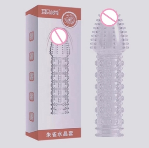 Hot Selling Klitoris Stimulation wieder verwendbare spezielle Zeit verzögerung Kristall Kondome für Männer - Product Image 4