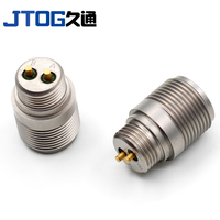 MIL-C-5015 3102A-10-4P 2 دبوس الزجاج تلبد المقبس التسارع مستشعر اهتزاز موصل