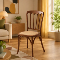 Chaise de banquet empilable en bois massif MULIGNA de haute qualité pour événements extérieurs, hôtels et repas à domicile
