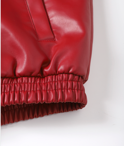 High Quality Zip-Up <strong>Red</strong> Pu Biker Vintage Leather <strong>Jacket</strong> for Men <strong>Waterproof</strong> Windproof Eco-Friendly Solid Color - Product Image 6