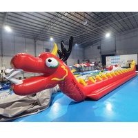Tubes flottants gonflables pour remorquage d'eau bateau banane rivière 14 coureurs bateau gonflable dragon