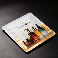 Sachet masque personnalisé à trois soudures latérales en feuille d'aluminium, emballage anti-humidité pour masque facial en tissu, stockage scellé