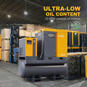 Tanque y secador de compresor de aire de tornillo todo en uno industrial Machines | Compresor de alta eficiencia, silencioso, 5-30HP, opciones sin aceite - Product Image 4