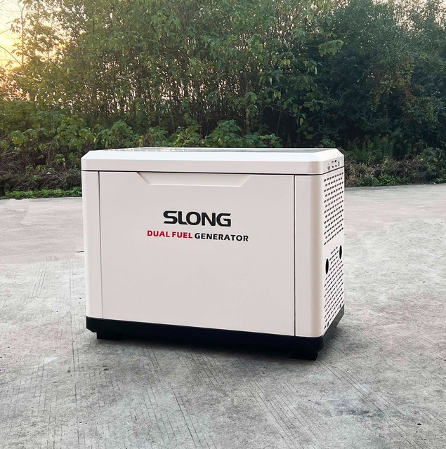 Silent Dual Fuel LPG Gas Generator 5kW 220V/380V Home Backup Power Outdoor Events Remote Locations Portable Electricity Supply