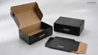 Boîte d'expédition postale rigide personnalisée en carton ondulé, robuste, épaisseur 3 mm, écologique, biodégradable, avec vernis UV sélectif brillant, pour cadeaux et fourrures