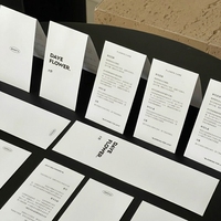 Cartes pliées personnalisées avec logo sur mesure, design minimaliste, cartes de remerciement, vente en gros pour l'emballage de produits haut de gamme, décoration