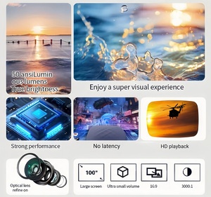 Projecteur WiFi Yinzam HY200 1080P - Projecteur portable compatible avec 2000 lumens de luminosité pour la maison et le divertissement - Product Image 2