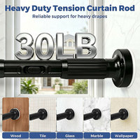 Barre de rideau ARODDY de qualité e-commerce, 1,1 pouce, non corrosive, 1,0-2,2 m, réglable en un clic, pour piscine