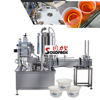 Machine de remplissage de scellage de tasse rotative de fromage de pâte de chocolat crème Solidpack automatique