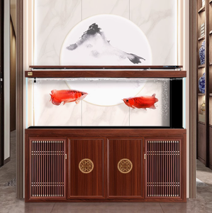 YEE Offre Spéciale grand réservoir de poissons debout de 200 gallons grand aquarium en verre clair Ultra blanc avec armoire de base - Product Image 3