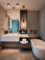 Televisor Rectangular Moderno de 27 Pulgadas para Baño, Resistente al Agua, Antivaho, IP65, Sistema Android, para Hoteles y Resorts HYATT