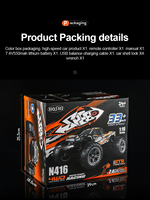 HOSHI N416 1:16 4WD Buggy RC haute vitesse 36 km/h, Monster Truck télécommandé tout-terrain, Crawler de loisir pour adultes, 1/2/3 batteries