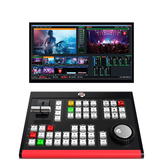 EZOLEN RE580PRO Audio Conference System Video Switcher PLC VMix Slow Motion Playback Controller T-bar Control Translation