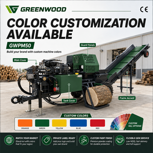 Fendeuse <span class=keywords><strong>de</strong></span> bois hydraulique GWPM50 <span class=keywords><strong>de</strong></span> <span class=keywords><strong>50</strong></span> tonnes avec convoyeur, alimentation essence, diesel ou électrique - Product Image 4