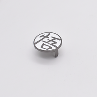 Étiquettes de vêtements en métal de haute qualité, logo personnalisé en alliage de zinc, logo de mode, plaqué argent, étiquettes de marque Guangdong Shiwang